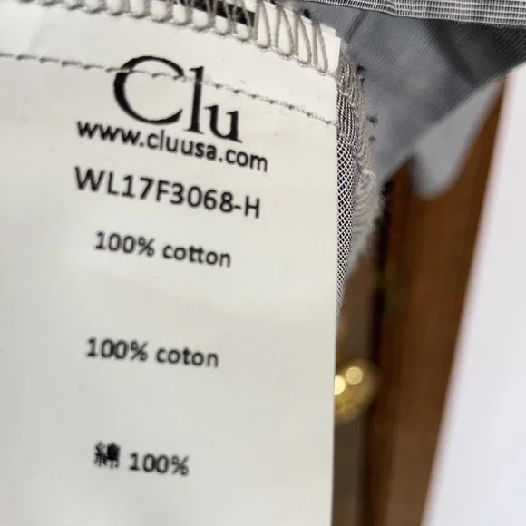 Clu blouse with ruffle sleeves 100% cotton top size M - Picture 10 of 16